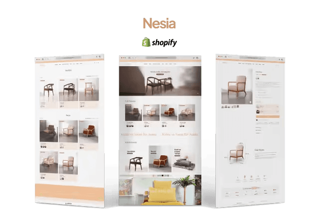 Nesia — Alis Dijital web tasarım ve e-ticaret projesi
