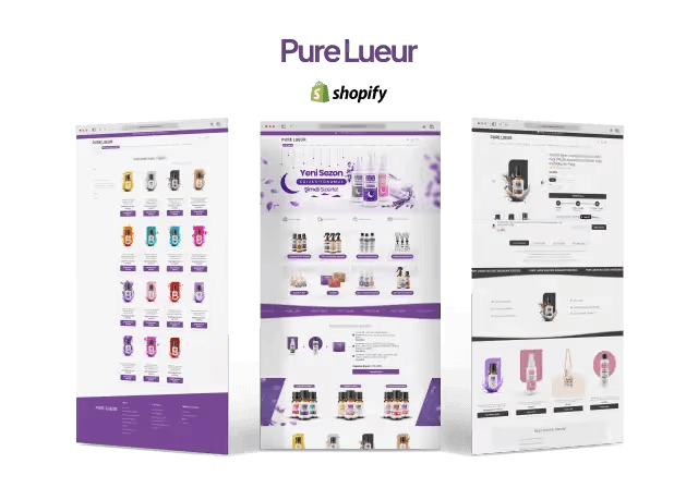 Pure Lueur — Alis Dijital web tasarım ve e-ticaret projesi